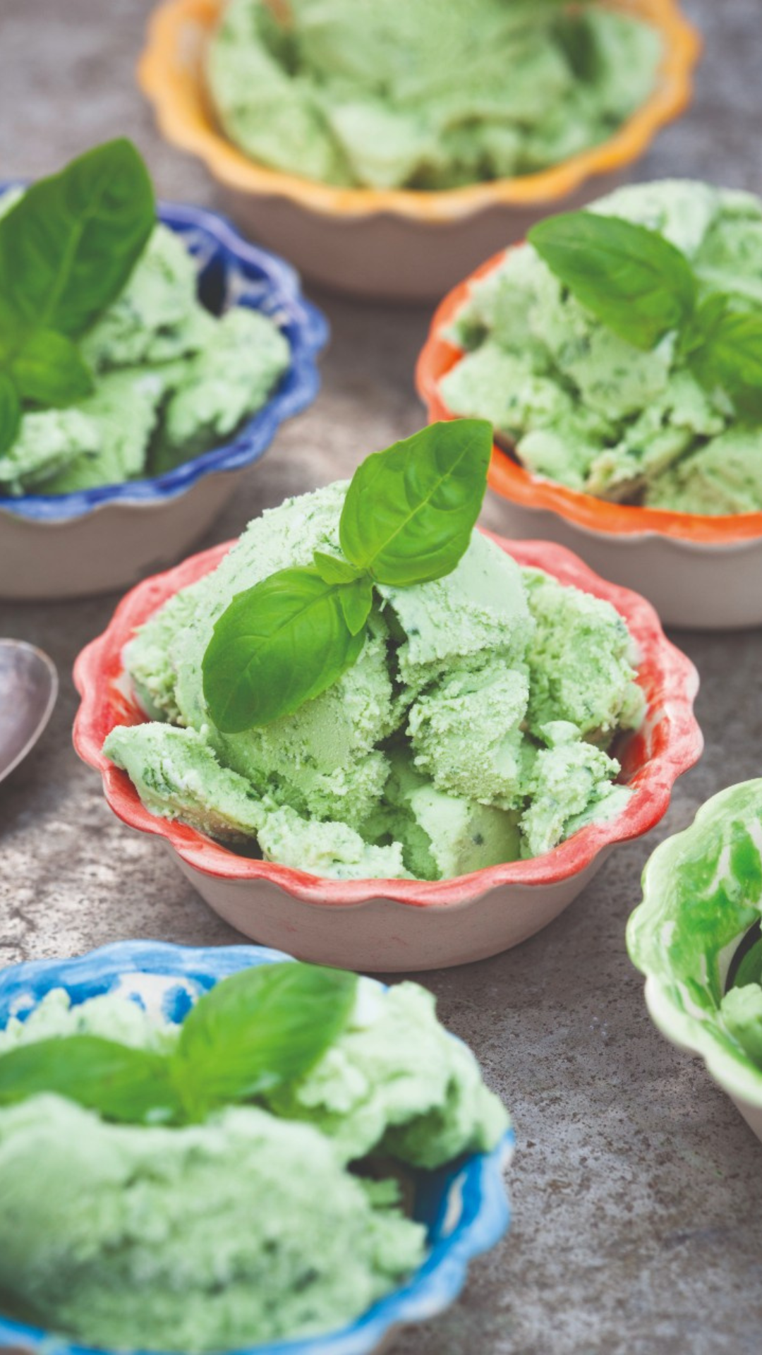 Basil ice cream (or frozen yoghurt) recipe