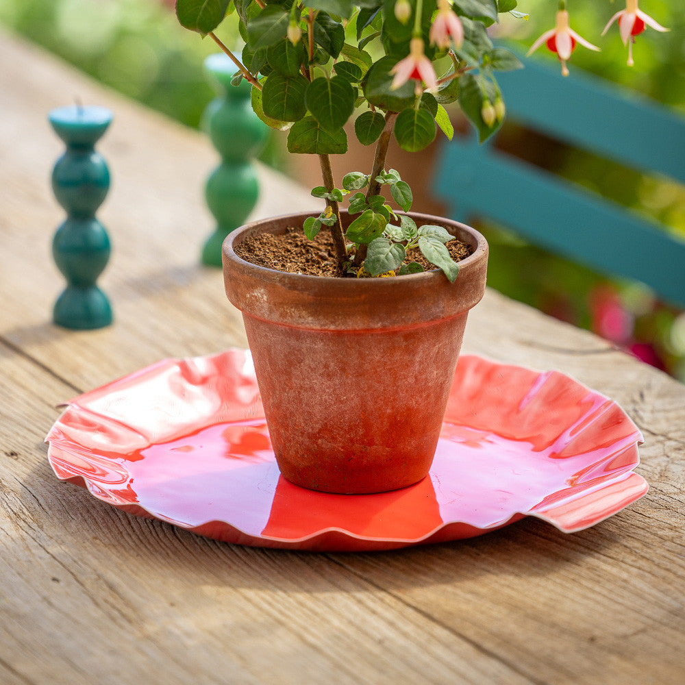 Let's Go Flamingo Metal Tray