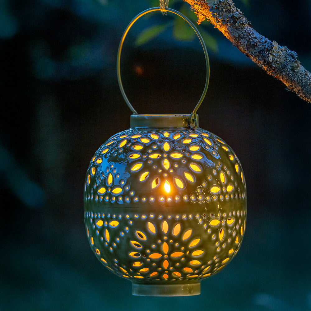 Let's Return To The 70s Pierced Metal Lantern