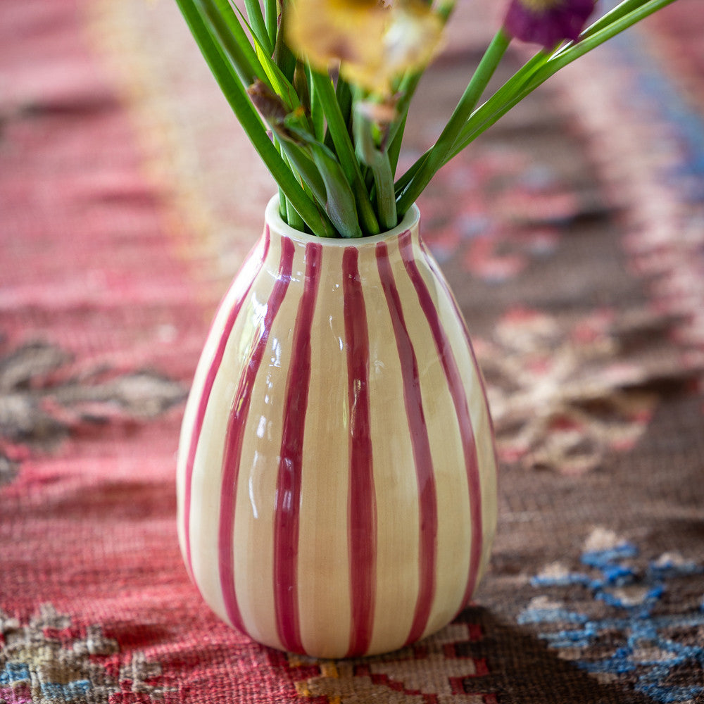 Striped Ceramic Vases