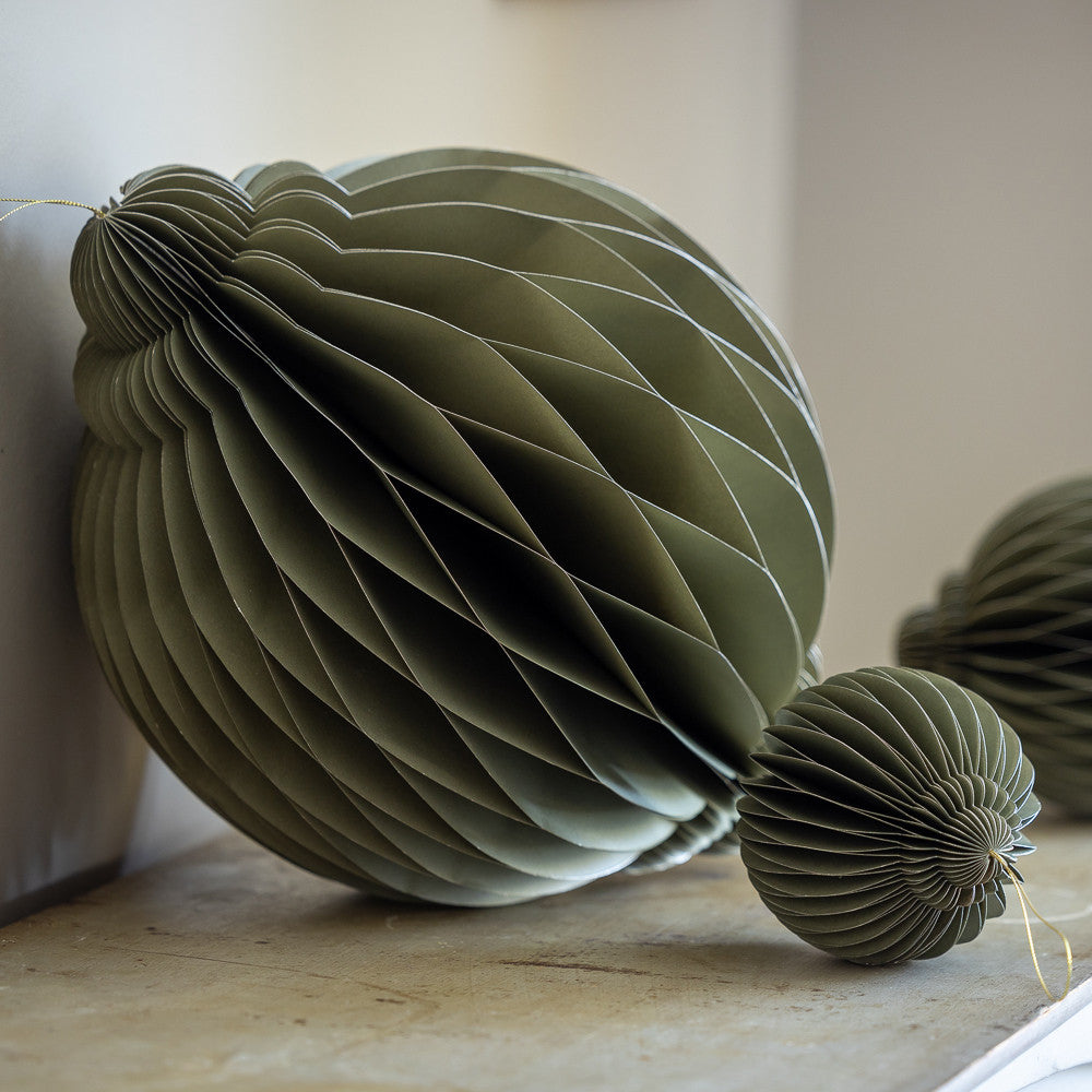 Green Paper Bauble Decorations