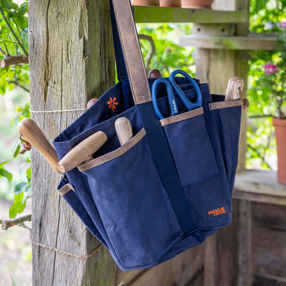 Sarah Raven Canvas Bucket Tool Bag