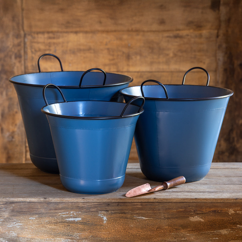 Tub Planter Trio Beautiful Blue