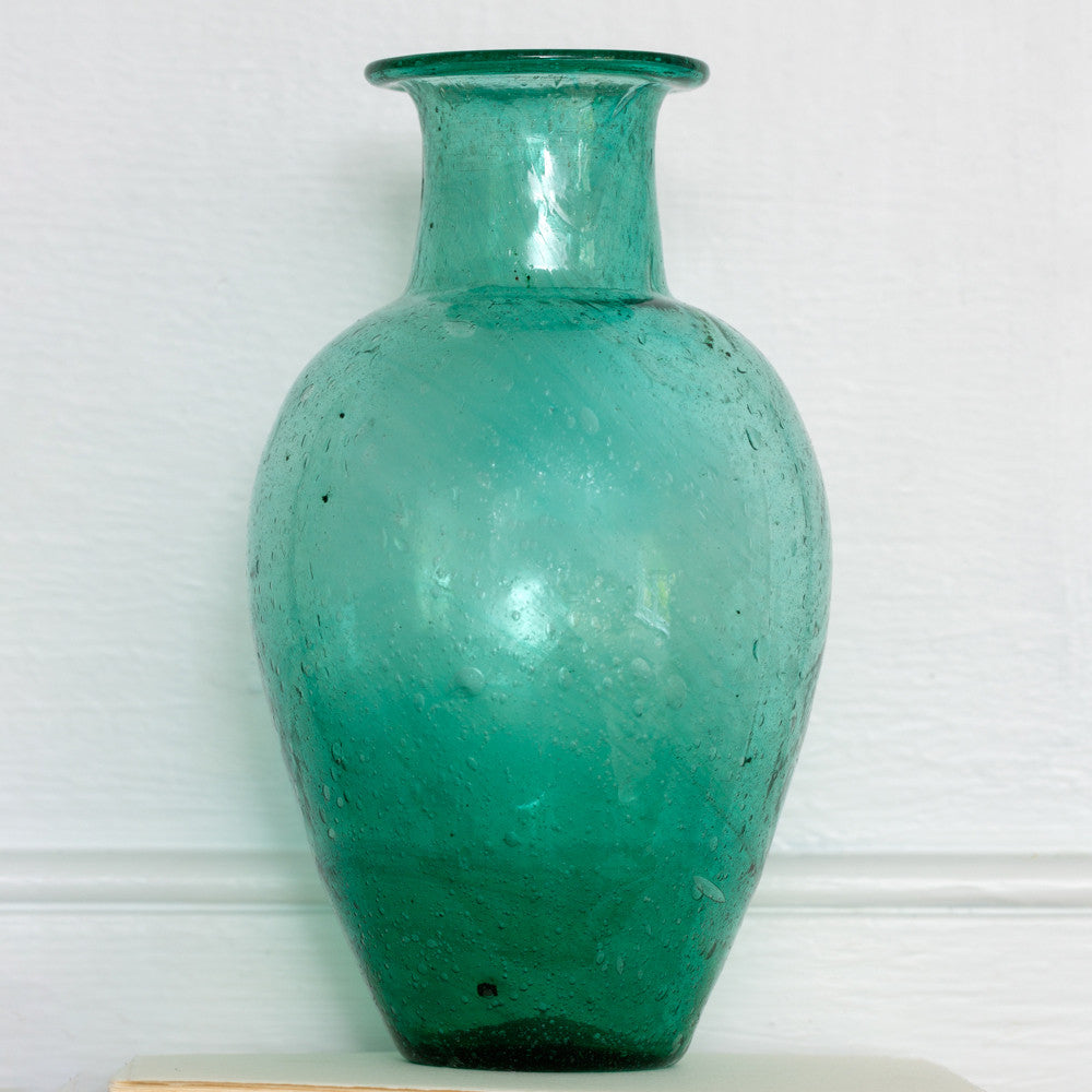 Recycled Glass Teal Vase