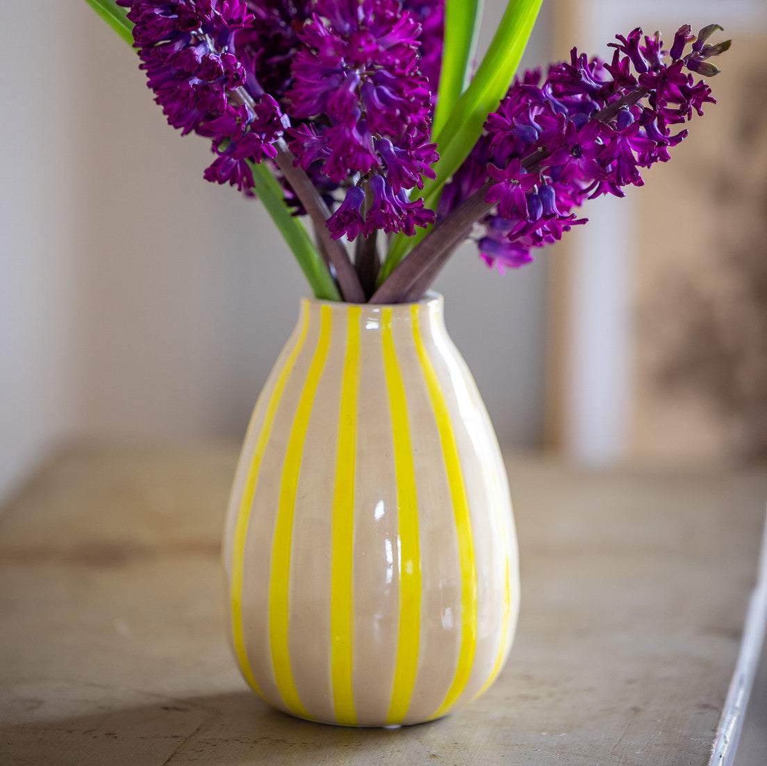 Striped Ceramic Vases