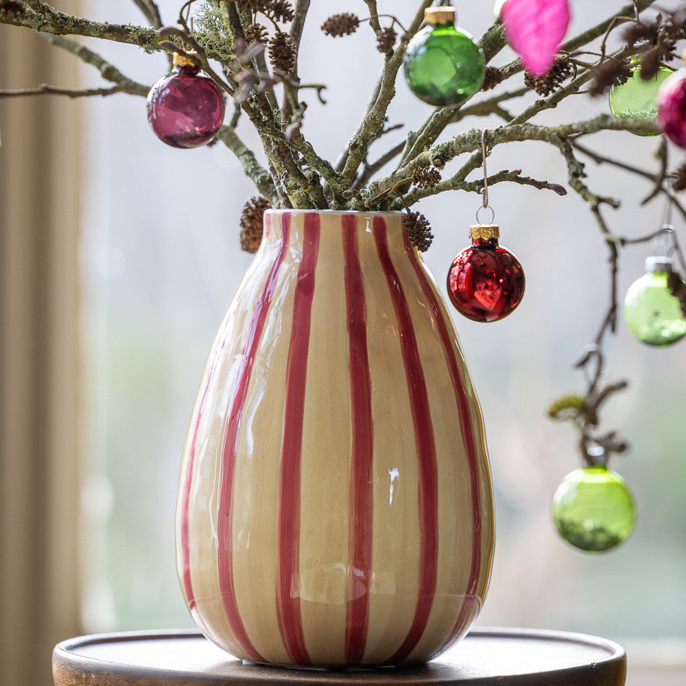 Striped Ceramic Vases